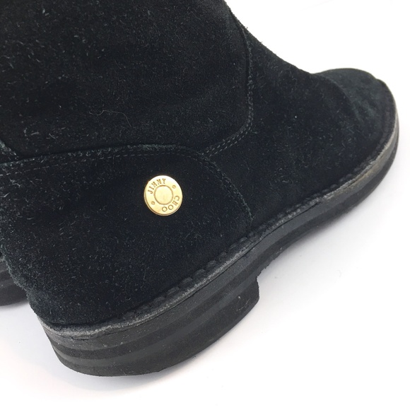 Jimmy Choo Suede Knee High Flat Boots Sz 35.5 - Picture 9 of 15